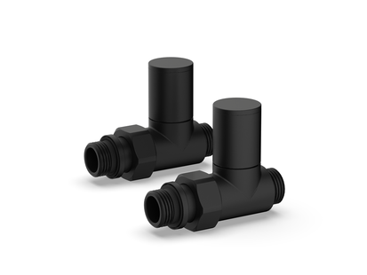 Aansluitset Zijaansluiting Radiator Plieger Valvola Recht Zwart