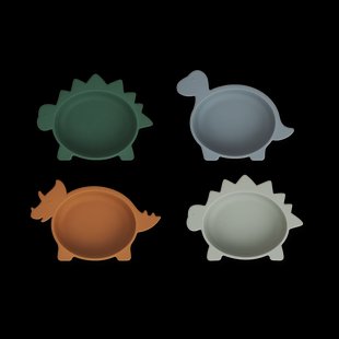 Liewood Iggy siliconen schaaltje 4-delig Dino blue multi mix