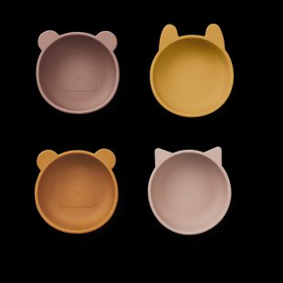 Liewood Iggy siliconen schaaltje 4-delig Rose mix