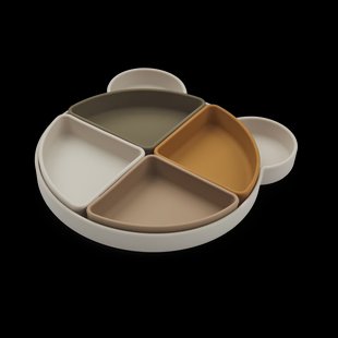 Liewood Arne kinderbord + 4 schaaltjes Mr bear sandy multi mix