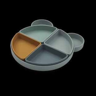 Liewood Arne kinderbord + 4 schaaltjes Mr bear blue fog multi mix