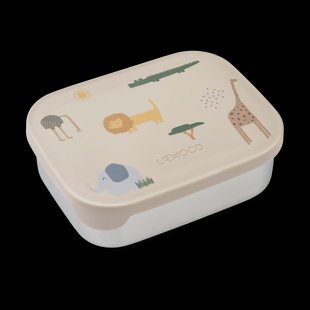 Liewood Arthur broodtrommel 13,5x17 cm Safari sandy mix