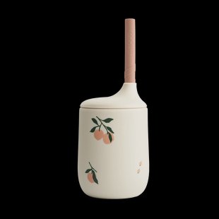 Liewood Ellis printed sippy cup tuitbeker met rietje 23 cl Peach-Sea shell mix