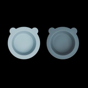 Liewood Peony bord met zuignap Ø16 cm 2-delig Sea blue-Whale blue