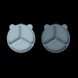 Liewood Stacy vakjesbord 2-pack Sea blue-Whale blue