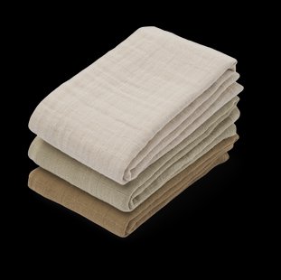 Liewood Lewis muslin hydrofiele doek 3-delig 65x65 cm Sandy mix