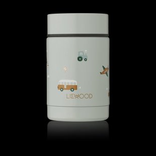 Liewood Nadja thermobak 0,25 L Vehicles-dove blue mix