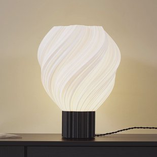 Lindby tafellamp Nuvia, hoogte 39,1 cm, wit, 3D-print