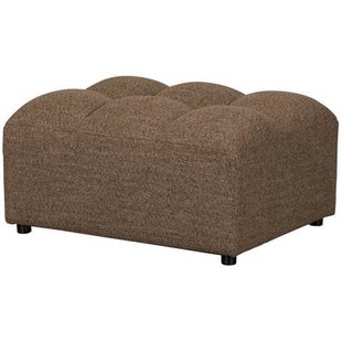 WOOOD Allure Hocker - Geweven Stof - Donkerbruin Melange