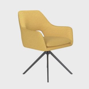 Housecraft Living Mos Eetkamerstoel Draaibaar Metaal Okergeel