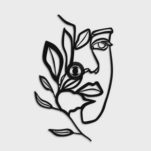 Giga Meubel - Wandlamp Zwart Metaal - 34x34x54cm - Flower Faced