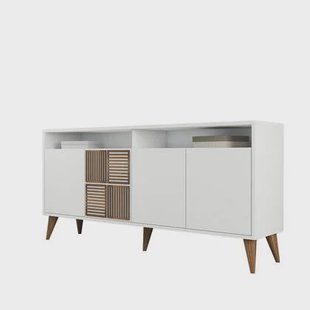 Giga Meubel - Dressoir Wit Hout - 160x35x78cm - Milan