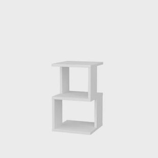 Giga Meubel - Nachtkastje Wit Hout - 29,6x30x49,4cm - Carter