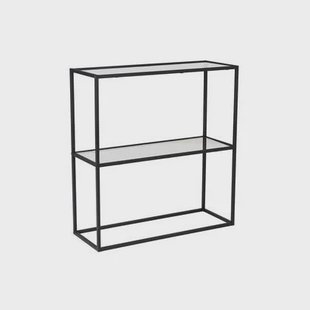 Giga Meubel - Sidetable Zwart Metaal - 80x30x85cm - Berra