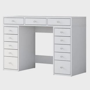 Giga Meubel - Make-Up Tafel - Wit Hout - 120cm - Beyas