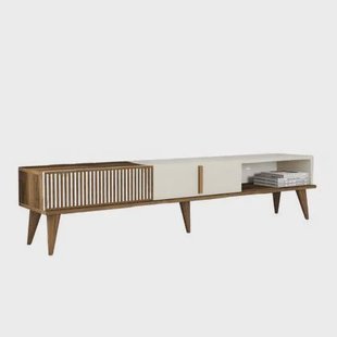 Giga Meubel - Tv-meubel Crème Hout - 180x35x40cm - Milan Alt