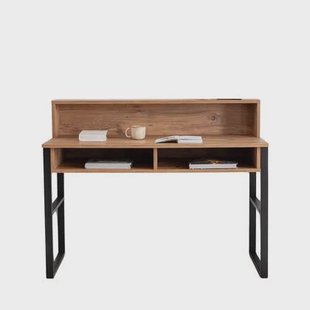 Giga Meubel - Bureau Walnoot|Zwart Hout - 120x55x95,8cm - Kemo