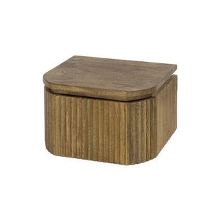 Giga Meubel - Nachtkastje Zand Mangohout - 32x30x19cm - Wave
