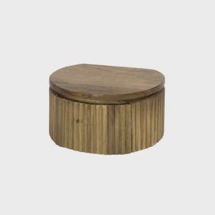 Giga Meubel - Nachtkastje Zand Mangohout - 30x26x15cm - Wave