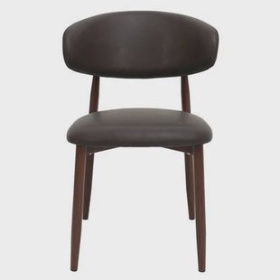 Giga Meubel - Eetkamerstoel - Donkerbruin|Walnoot - Alexia - Set van 2