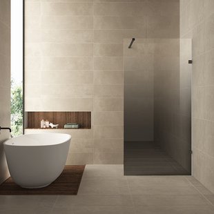 Inloopdouche Rechts Wiesbaden Less 90x200 cm 8 mm Nano Spiegelrook- naar Helder Glas Mat Zwart