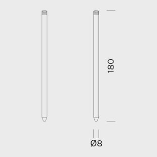 OLEV grondpen voor Pepito, twee stuks, aluminium
