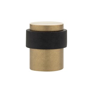 De Oude Deurklink Deurstopper vloermontage 30x40mm getrommeld messing