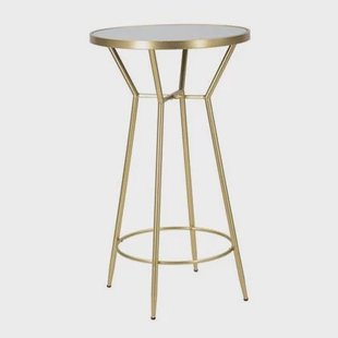 Mauro Ferretti Circle tafel in goud metaal met spiegel