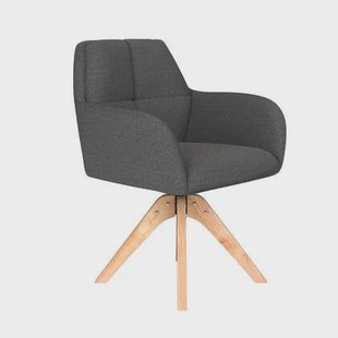 Housecraft Living Pete Eetkamerstoel Draaibaar Hout Grijs Housecraft Living Pete Eetkamerstoel Draaibaar Hout Grijs