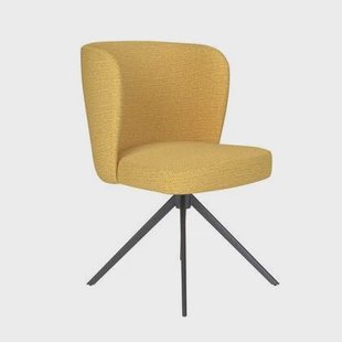 Housecraft Living Stan Eetkamerstoel Draaibaar Metaal Okergeel