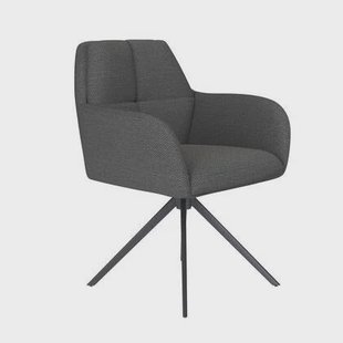 Housecraft Living Pete Eetkamerstoel Draaibaar Metaal Grijs