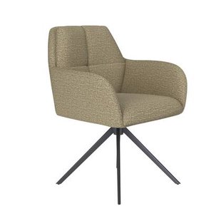 Housecraft Living Pete Eetkamerstoel Draaibaar Metaal Pistache groen