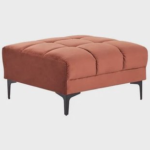Beliani - ALNES - Ottomaan - Lichtrood - Polyester Beliani - ALNES - Ottomaan - Lichtrood - Polyester
