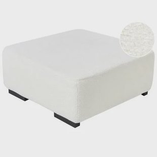 Beliani - LUNGO - Ottomaan - Wit - Bouclé