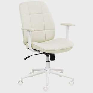 Beliani - CARLTON - Bureaustoel - Beige - Stof Beliani - CARLTON - Bureaustoel - Beige - Stof