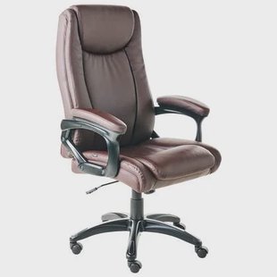 Beliani - GRACEFUL - Bureaustoel - Donkerbruin - Kunstleer Beliani - GRACEFUL - Bureaustoel - Donkerbruin - Kunstleer