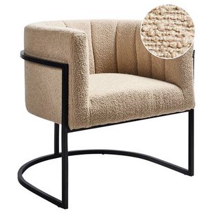 Beliani - LARVIK II - Fauteuil - Beige - Bouclé