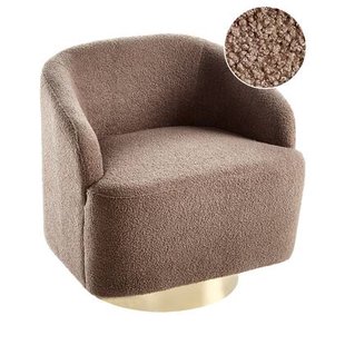 Beliani - LAVIK - Fauteuil - Bruin - Bouclé