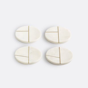 Set van 4 marmeren onderzetters, Fitia