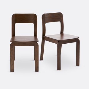 Set van 2 notenhouten stoelen, Talet