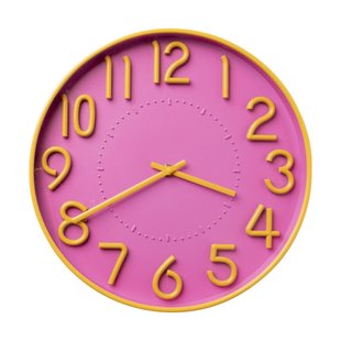 Klok pop-art - roze/oranje - ø30 cm