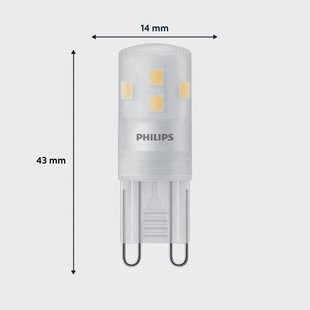 Philips LED stiftlamp G9 1,9W 220lm 2700K mat 3-pack