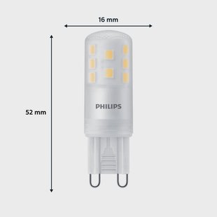 Philips LED stiftlamp G9 3,7W 470lm 2700K mat 3-pack