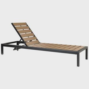 Beliani - NARDO - Strandstoel - Zwart|Bruin - Aluminium