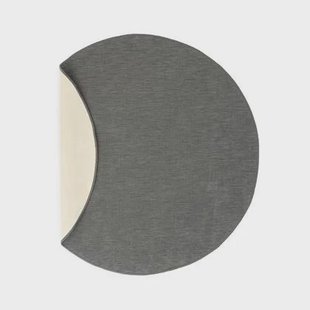 Tapeso Rond Buitenkleed effen - Flip grijs - 200 cm