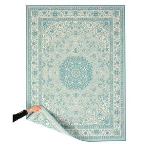 Tapeso Vintage buitenkleed - Flip Agnes turquoise - 200x280 cm