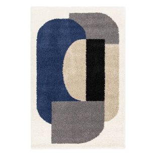 sweeek - Shaggy tapijt voor binnen, geometrisch patroon, veelkleurig