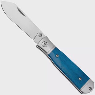 QSP Knife Jumping Jack QS167-B Satin 14C28N, Blue Bone, zakmes