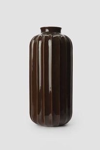Donkerbruine keramieken vaas