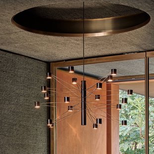 kdln LED hanglamp POLAR 20.1, Ø 77 cm, zwart 20-lamp dimbaar